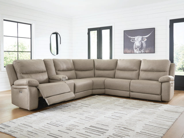 Brannigan Pebble 6-Piece Power Reclining Sectional (Online Special Price) - Ornate Home