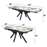 Branson Black Dining Table W/Ceramic Top