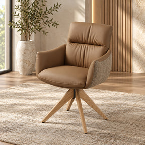 Branson Camel Arm Chair W/Swivel (Set-2)