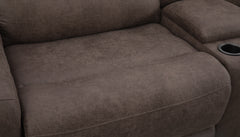 Branson Zero Slate 6-Piece Dual Power Reclining Modular Sectional with Storage Console - Ornate Home
