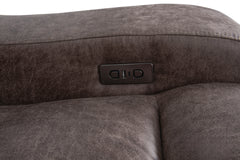 Branson Zero Slate 6-Piece Dual Power Reclining Modular Sectional with Storage Console - Ornate Home