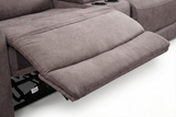 Branson Zero Slate 6-Piece Dual Power Reclining Modular Sectional with Storage Console - Ornate Home