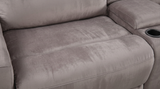 Branson Zero Slate 6-Piece Dual Power Reclining Modular Sectional with Storage Console - Ornate Home