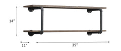 Brantley 2 shelves Wall Shelf - Ornate Home