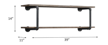 Brantley 2 shelves Wall Shelf - Ornate Home