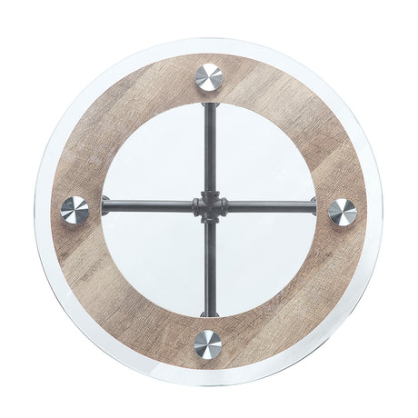 Brantley Clear Glass/Sandy Gray End Table - Ornate Home