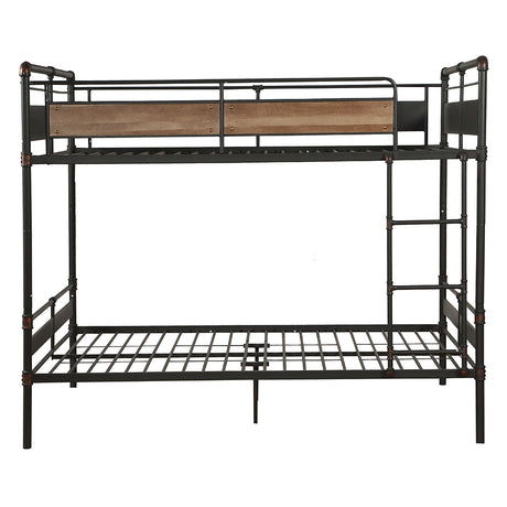 Brantley II Sandy Black/Bronze Queen/Queen Bunk Bed - Ornate Home