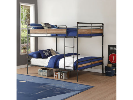 Brantley II Sandy Black/Bronze Queen/Queen Bunk Bed - Ornate Home