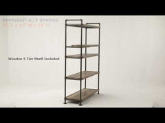 Brantley Oak 5 Shelf Bookshelf - Ornate Home