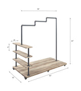 Brantley Oak Hanger Rack - Ornate Home