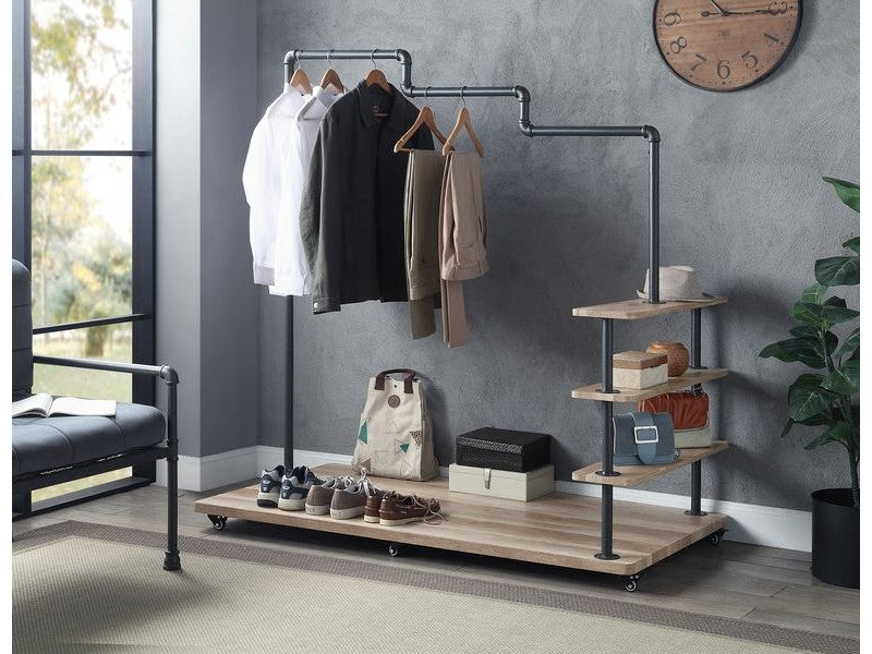 Brantley Oak Hanger Rack - Ornate Home