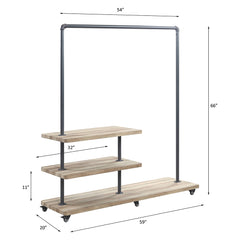 Brantley Oak Hanger Rack - Ornate Home