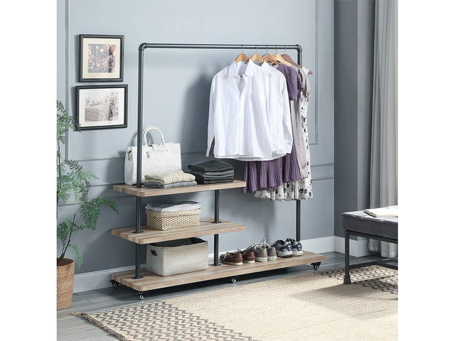 Brantley Oak Hanger Rack - Ornate Home