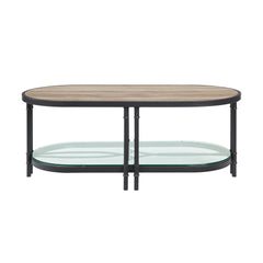 Brantley Oak Oval Coffee Table - Ornate Home