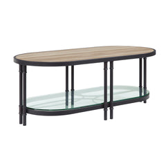 Brantley Oak Oval Coffee Table - Ornate Home