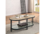 Brantley Oak Oval Coffee Table - Ornate Home