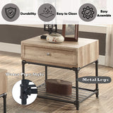 Brantley Oak/Sandy Black End Table - Ornate Home