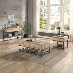 Brantley Oak/Sandy Black End Table - Ornate Home