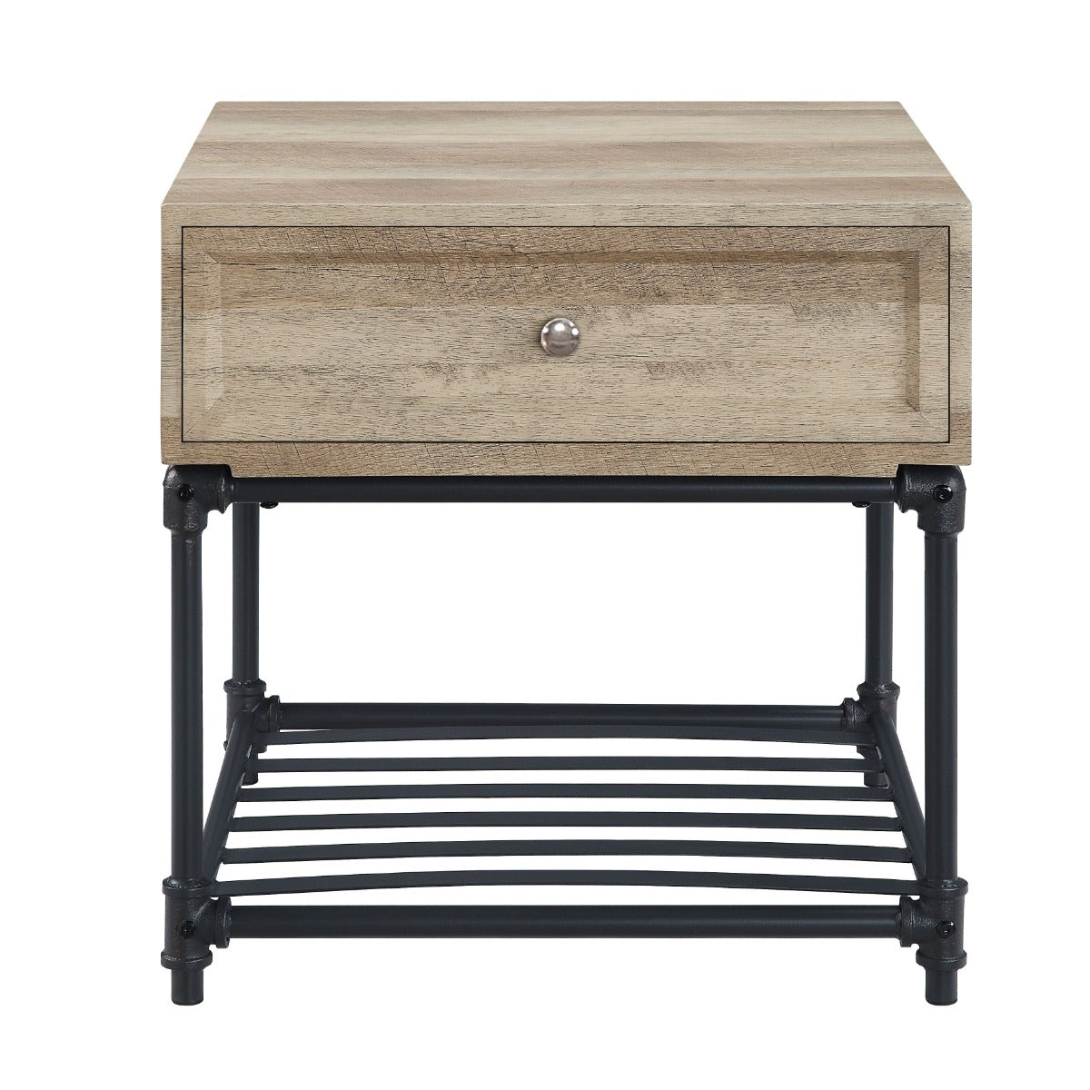 Brantley Oak/Sandy Black End Table - Ornate Home