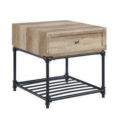 Brantley Oak/Sandy Black End Table - Ornate Home