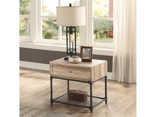 Brantley Oak/Sandy Black End Table - Ornate Home