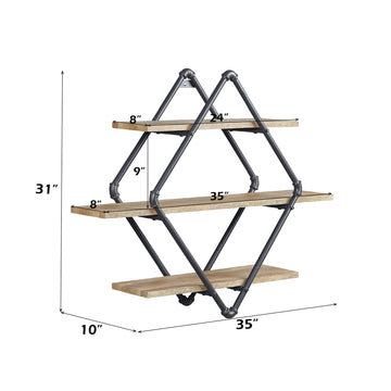 Brantley Oak Wall Shelf - Ornate Home