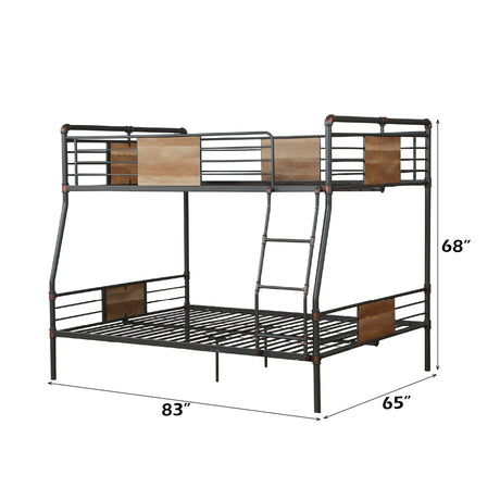 Brantley Sandy Black/Bronze Full XL/Queen Bunk Bed - Ornate Home
