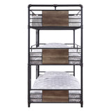 Brantley Sandy Black/Bronze Triple Twin Bunk Bed - Ornate Home