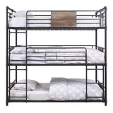 Brantley Sandy Black/Bronze Triple Twin Bunk Bed - Ornate Home