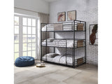 Brantley Sandy Black/Bronze Triple Twin Bunk Bed - Ornate Home