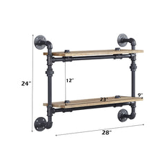 Brantley Wall Rack w/2 Shelves - Ornate Home