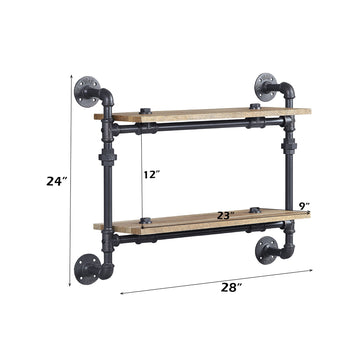 Brantley Wall Rack w/2 Shelves - Ornate Home