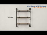 Brantley Wall Rack w/2 Shelves - Ornate Home