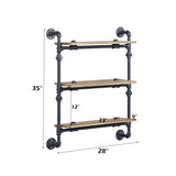 Brantley Wall Rack w/3 Shelves - Ornate Home
