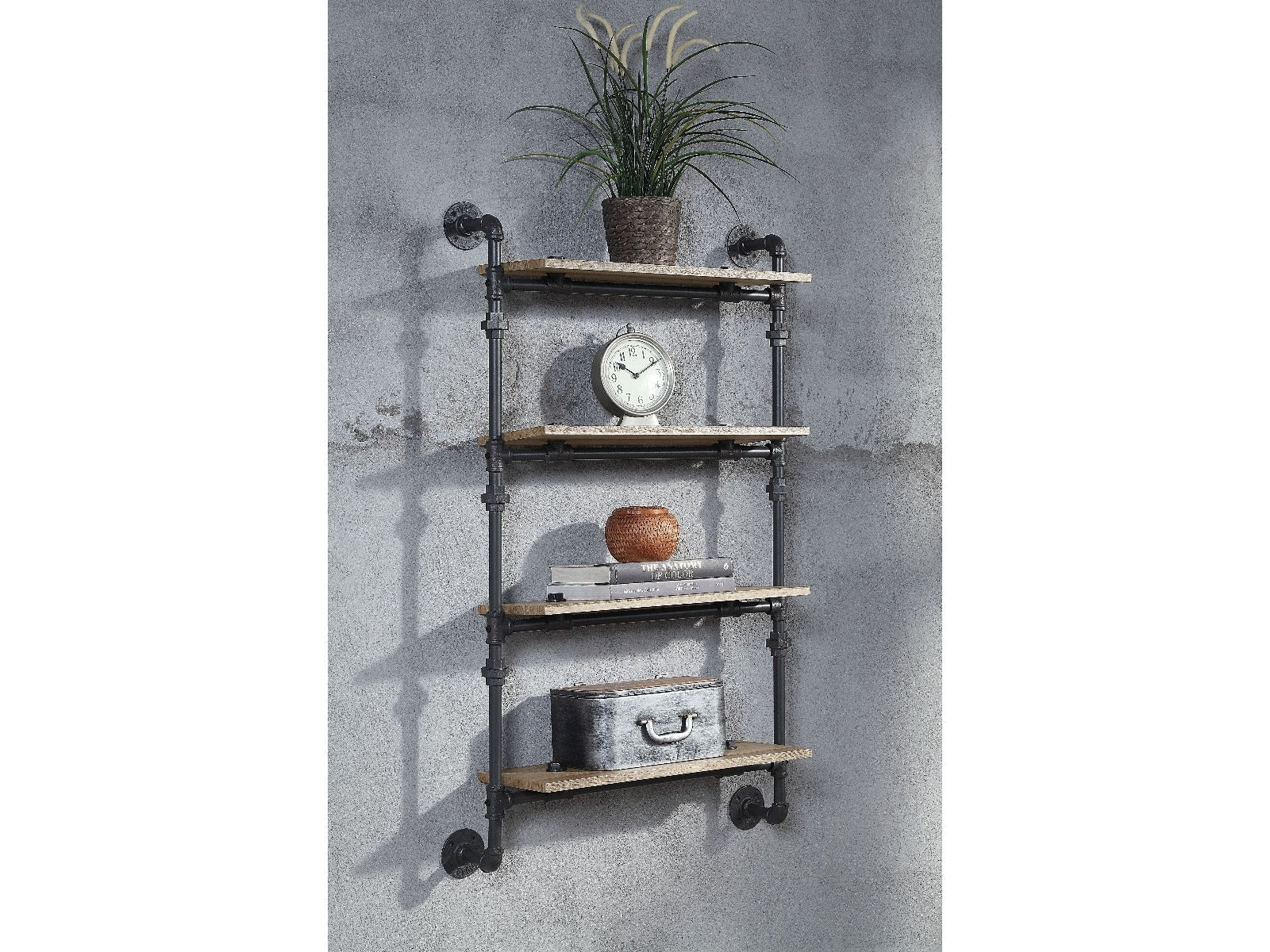 Brantley Wall Rack w/4 Shelves - Ornate Home