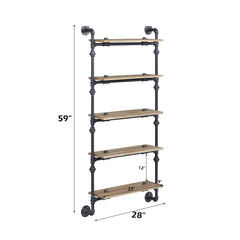Brantley Wall Rack w/5 Shelves - Ornate Home