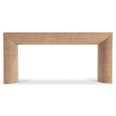 Brasea Natural Wood/Tan Console Table - Ornate Home