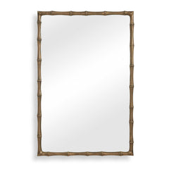 Brass Bamboo Brass Rectangle Mirror - Ornate Home