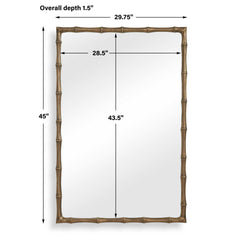 Brass Bamboo Brass Rectangle Mirror - Ornate Home