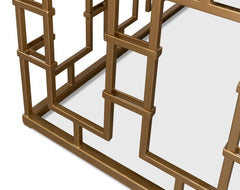Brass Gate White Cocktail Table - Ornate Home