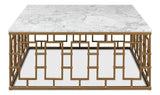 Brass Gate White Cocktail Table - Ornate Home