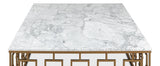 Brass Gate White Cocktail Table - Ornate Home