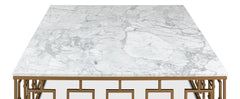 Brass Gate White Cocktail Table - Ornate Home