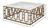Brass Gate White Cocktail Table - Ornate Home