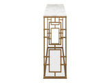Brass Gate White Console Table - Ornate Home
