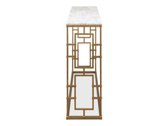 Brass Gate White Console Table - Ornate Home