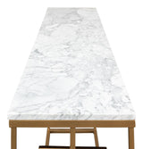 Brass Gate White Console Table - Ornate Home