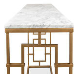 Brass Gate White Console Table - Ornate Home