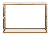 Brass Gate White Console Table - Ornate Home