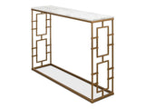Brass Gate White Console Table - Ornate Home
